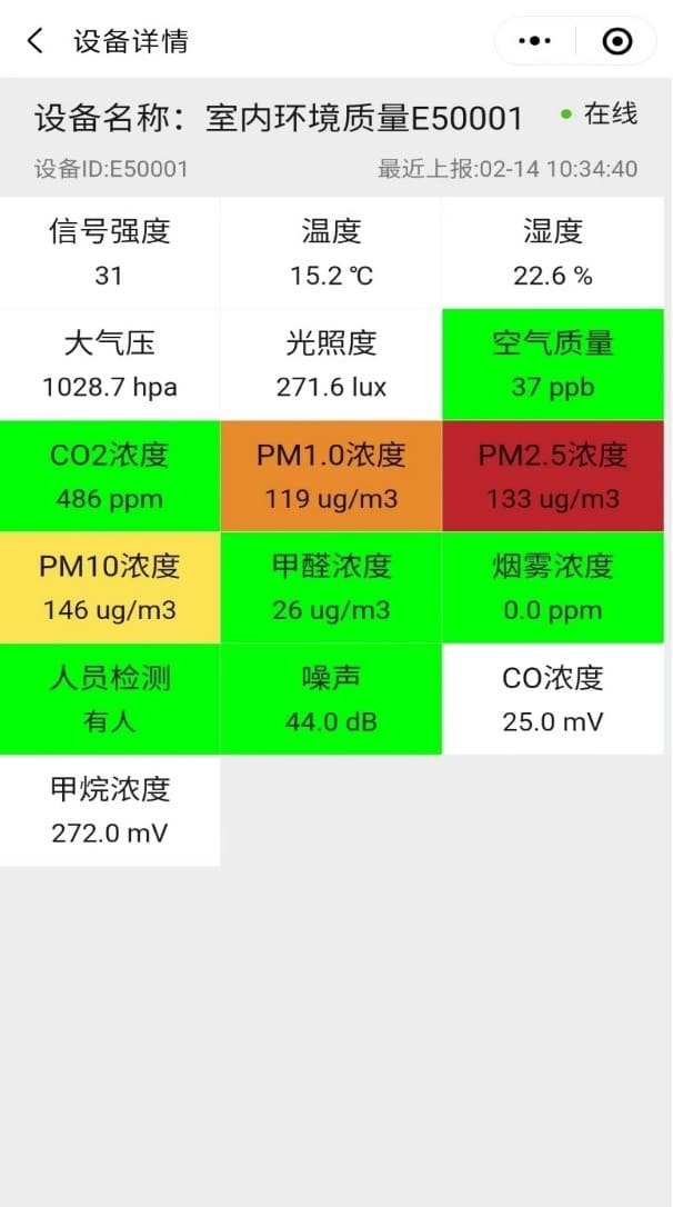 室内环境质量小程序产品展示